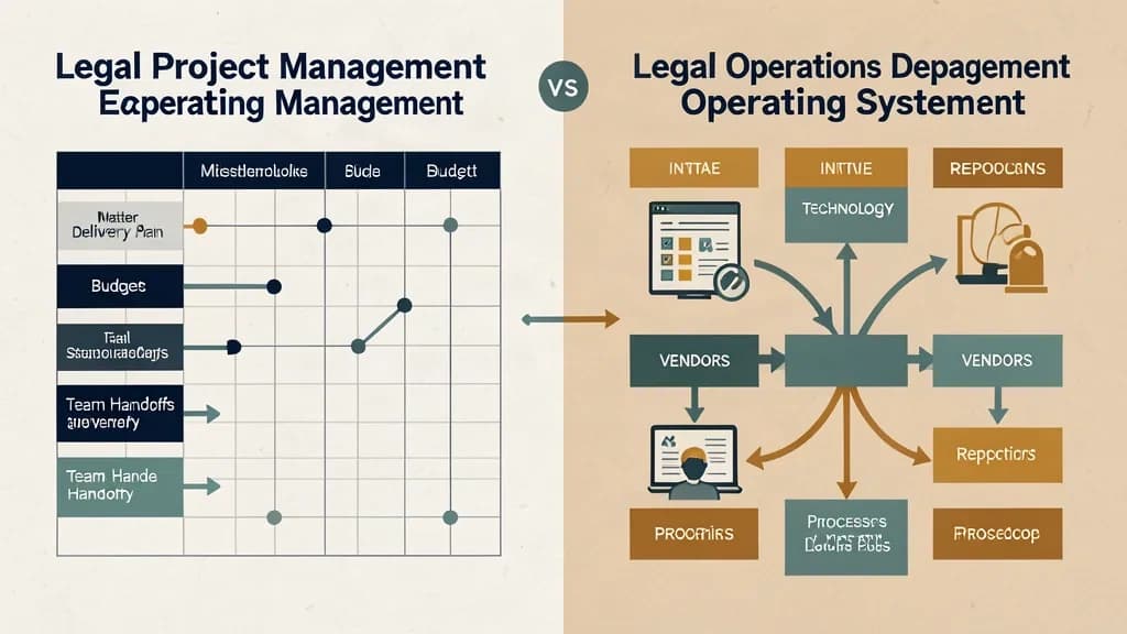 Legal project manager vs legal operations manager: which role fits? illustration for Legal Ops Careers